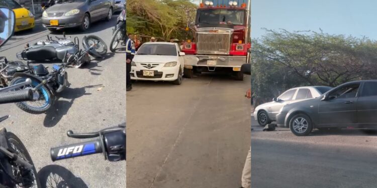 Tres accidentes de tránsito en un día dejan dos lesionados en Riohacha