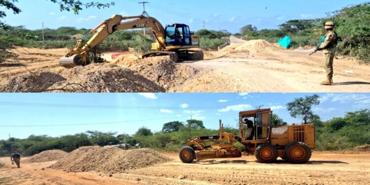 Ejército avanza en el mejoramiento de vías rurales para fortalecer conectividad en La Guajira