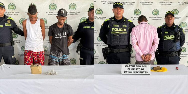Tres capturados durante operativos contra el tráfico de estupefacientes en Maicao