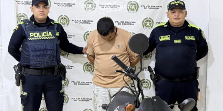 Capturan a hombre que conducía una motocicleta con reporte de hurto en Villanueva