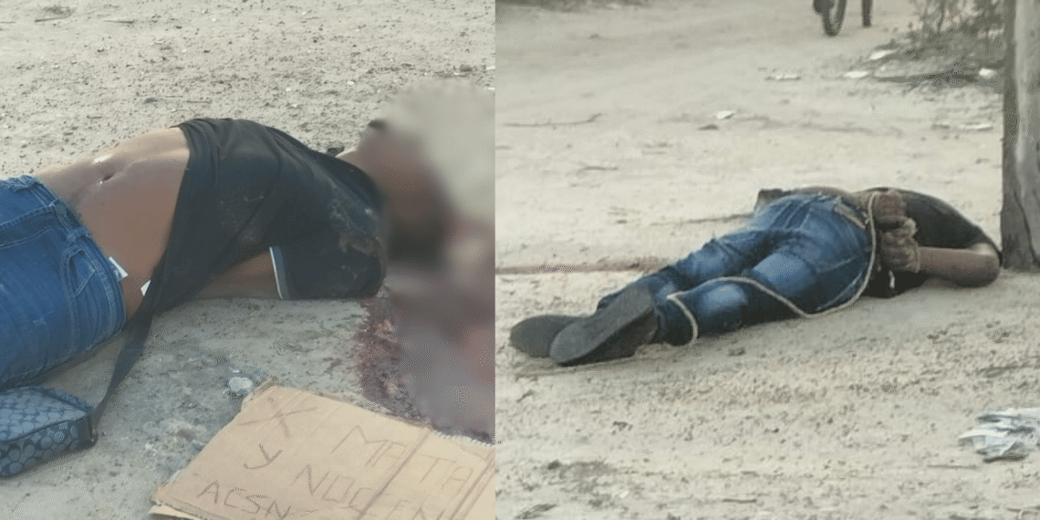 Hallan dos hombres asesinados y con un mensaje junto a sus cuerpos en la vía Riohacha – Cuestecita