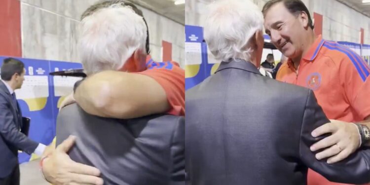 Néstor Lorenzo y José Pékerman protagonizaron un emotivo reencuentro tras la victoria de Colombia sobre Ghana