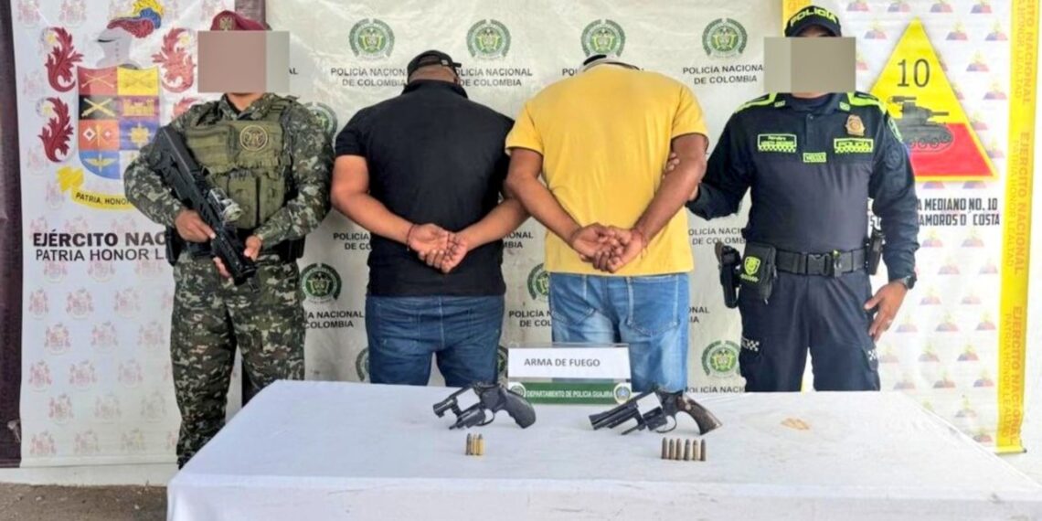 Capturan en Maicao a alias “Don Pedro” y “Fonseca”, señalados de alquilar armas para actividades delictivas