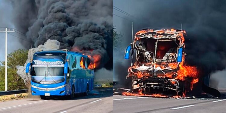 Bus intermunicipal se incendió en la vía entre Valledupar y Bosconia; pasajeros resultaron ilesos