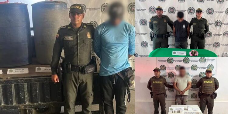 Operativos policiales en Magdalena dejan tres capturados, combustible recuperado y municiones incautadas