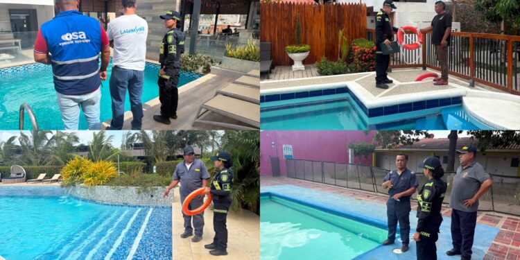Policía refuerza controles de seguridad en piscinas de establecimientos turísticos de Riohacha