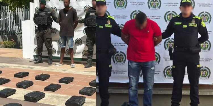 Policía incauta 28 kilos de droga y captura a dos personas en operativos en Cartagena
