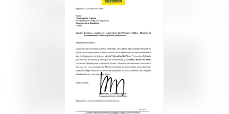 Procuraduría designó comisión especial para vigilar elección de las mesas directivas del Congreso
