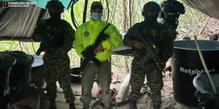 Destruyen laboratorio del ELN para procesar cocaína en Norte de Santander