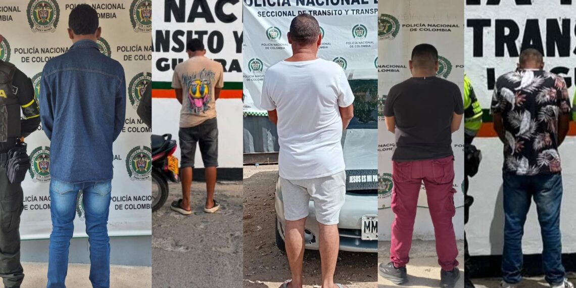 Capturan a cinco personas y recuperan vehículos durante controles viales en La Guajira