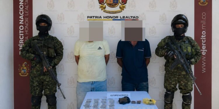 Capturan a dos presuntos integrantes del Clan del Golfo con estupefacientes en El Paso, Cesar