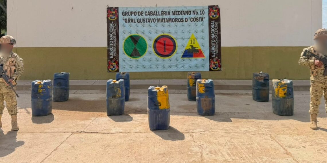 Ejército ubica depósito ilegal con 162 galones de hidrocarburo en Uribia