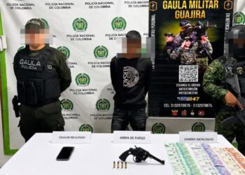 Cae presunto extorsionista durante operativo conjunto del Gaula Militar y la Policía en Uribia