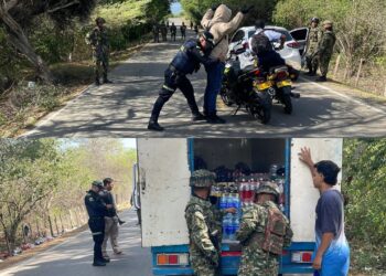 Policía y Ejército Nacional fuerzan acciones de control y vigilancia en vías de La Guajira