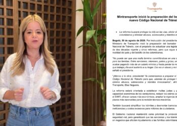 MinTransporte inicia preparación del borrador del nuevo Código Nacional de Tránsito