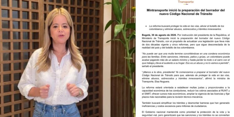 MinTransporte inicia preparación del borrador del nuevo Código Nacional de Tránsito