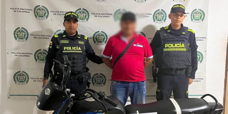 Capturan a hombre y recuperan motocicleta reportada como hurtada en Fonseca
