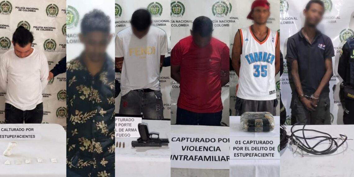 Capturan a ocho personas e incautan drogas y armas en operativos de la Policía en La Guajira