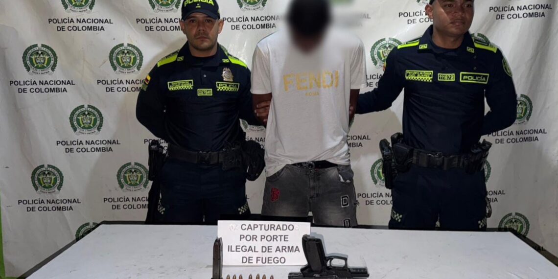 Capturan a hombre con pistola y siete cartuchos durante operativo policial en Maicao