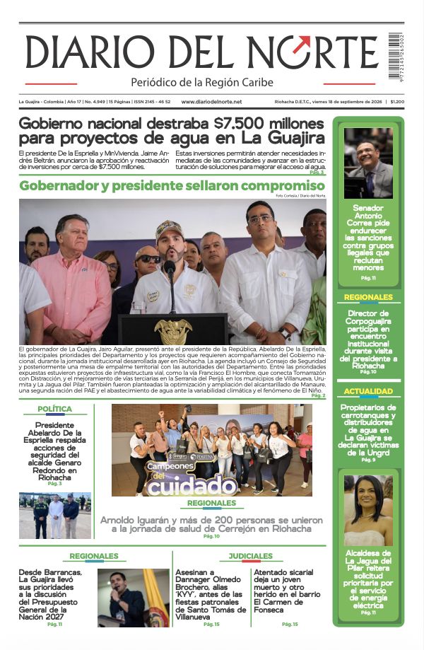 Portada de la edición impresa de hoy