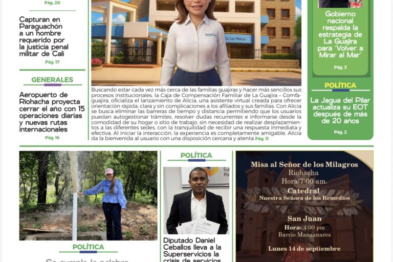 Esta es nuestra edición de hoy lunes 14 de septiembre de 2026