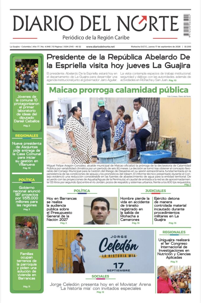 Esta es nuestra edición de hoy jueves 17 de septiembre de 2026