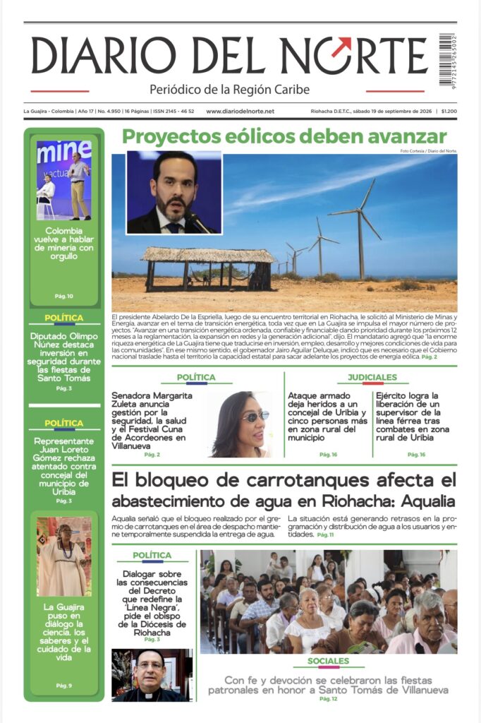 Esta es nuestra edición de hoy sábado 19 de septiembre de 2026