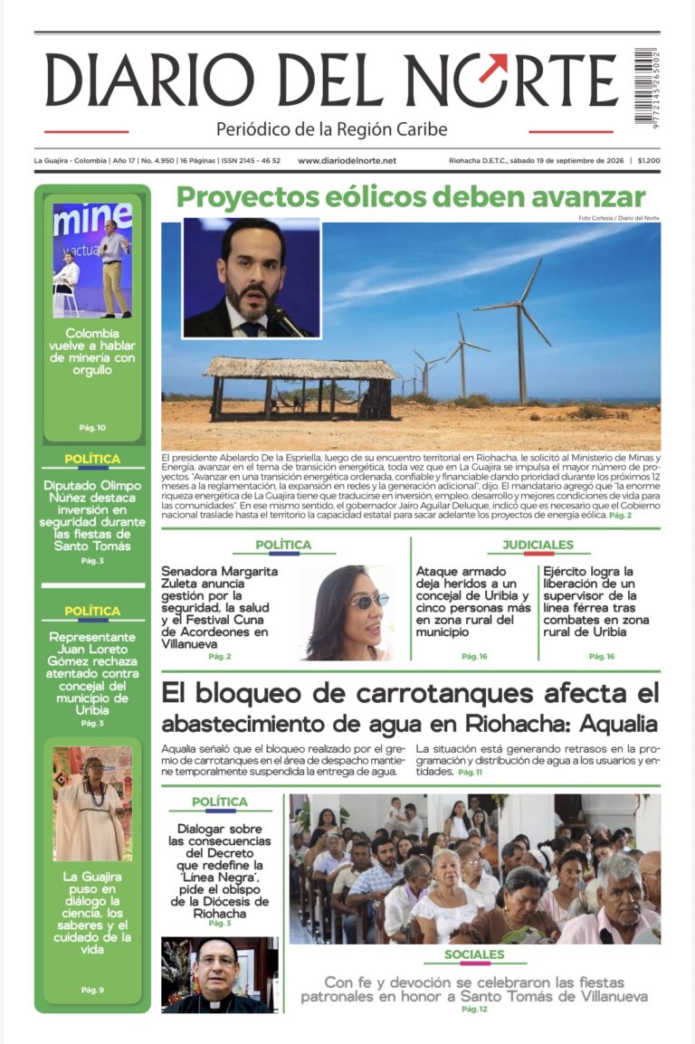Portada de la edición impresa de hoy