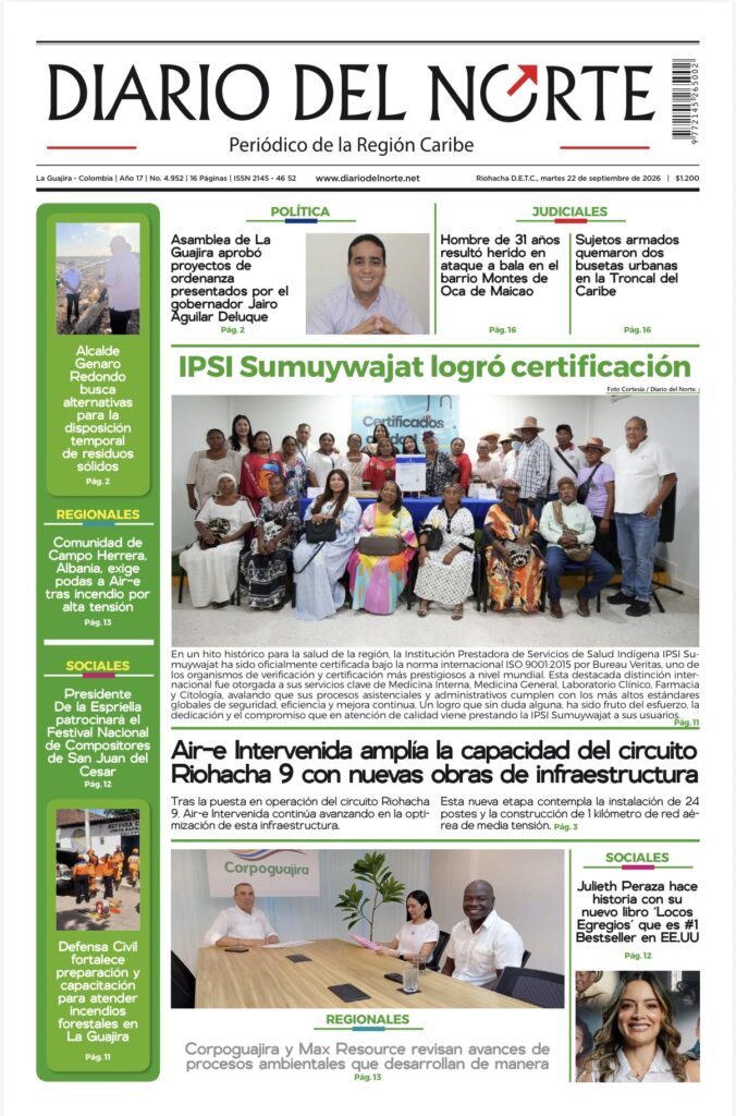Esta es nuestra edición de hoy martes 22 de septiembre de 2026