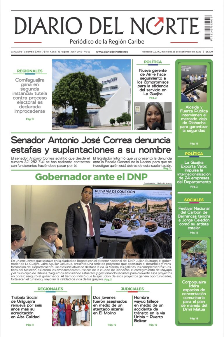 Portada de la edición impresa de hoy