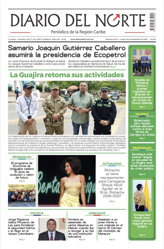 Esta es nuestra edición de hoy viernes 25 de septiembre 2026