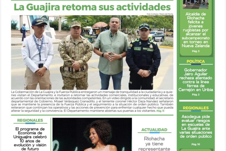 Esta es nuestra edición de hoy viernes 25 de septiembre 2026