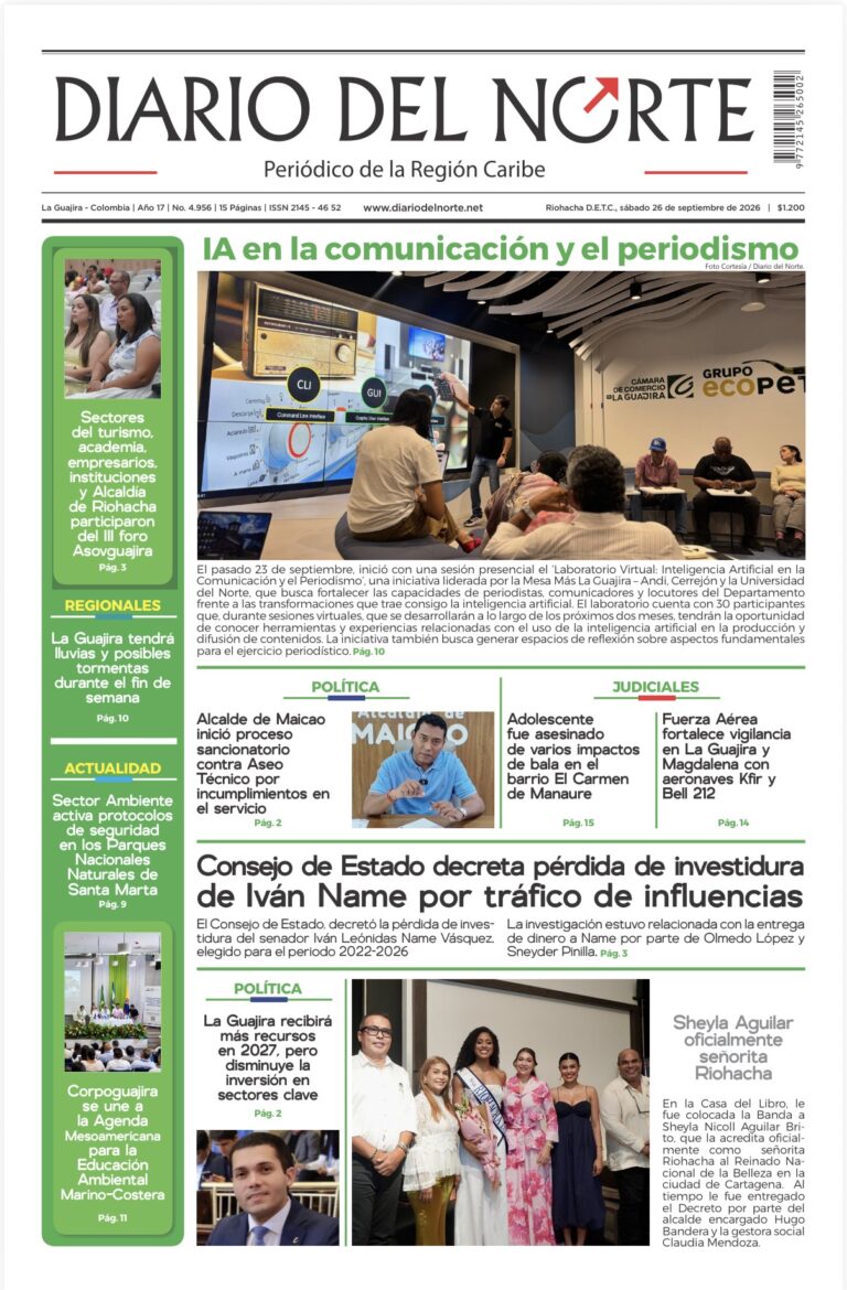 Portada de la edición impresa de hoy