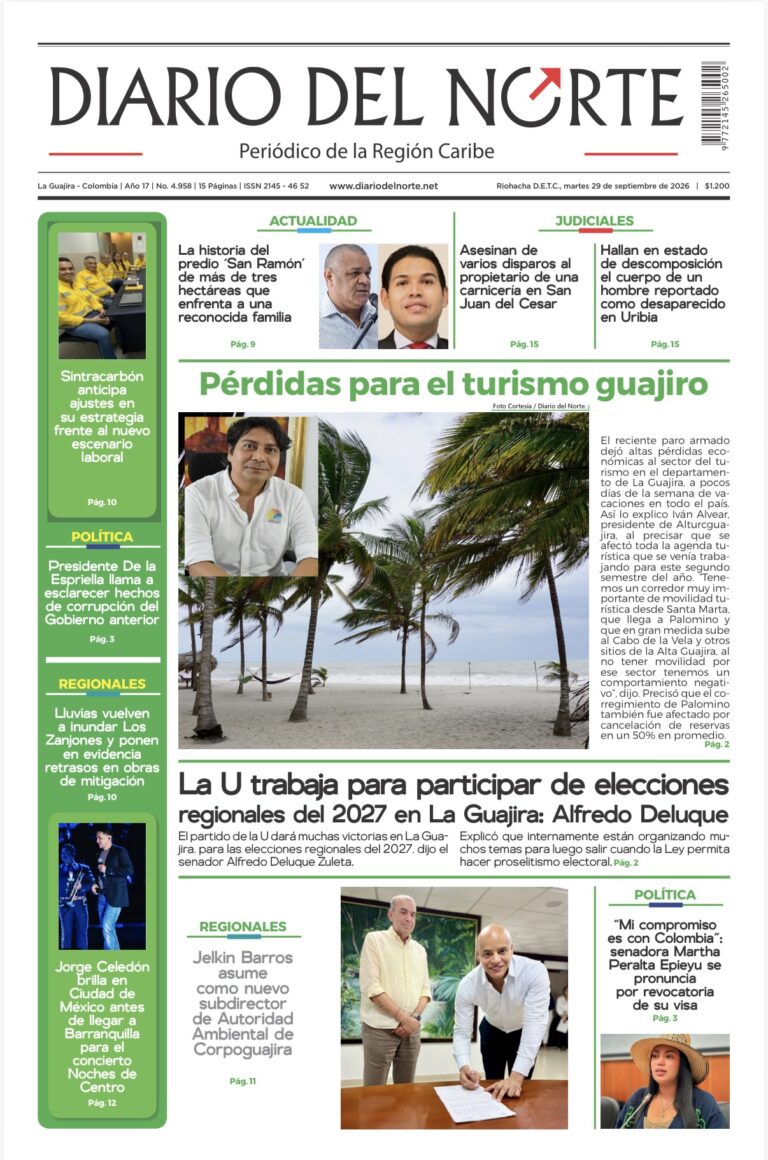Portada de la edición impresa de hoy