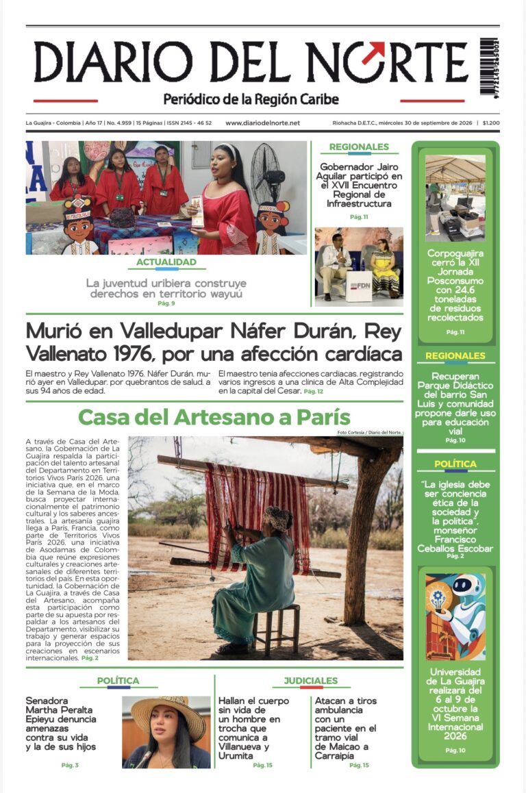 Portada de la edición impresa de hoy