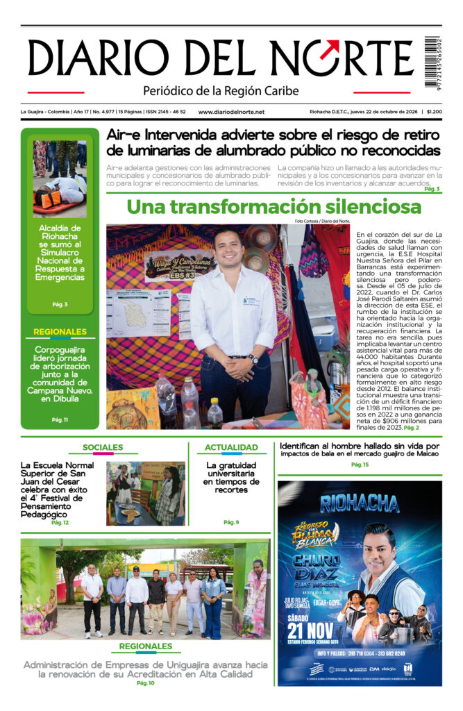 Esta es nuestra edición de hoy jueves 22 de octubre de 2026