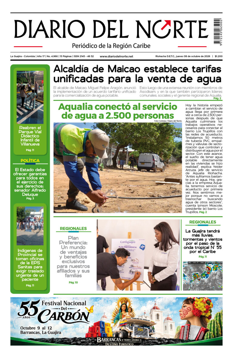 Portada de la edición impresa de hoy