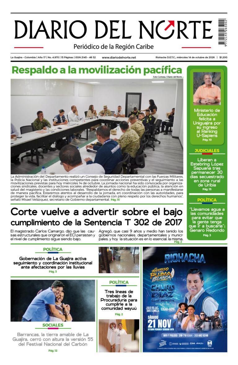 Portada de la edición impresa de hoy
