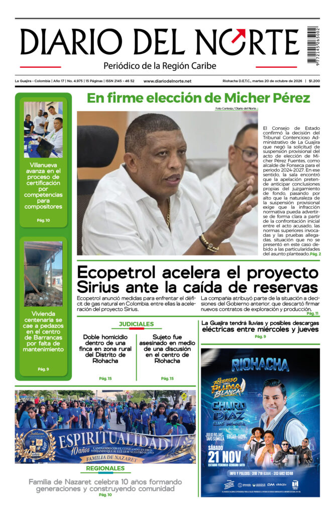 Esta es nuestra edición de hoy martes 20 de octubre de 2026
