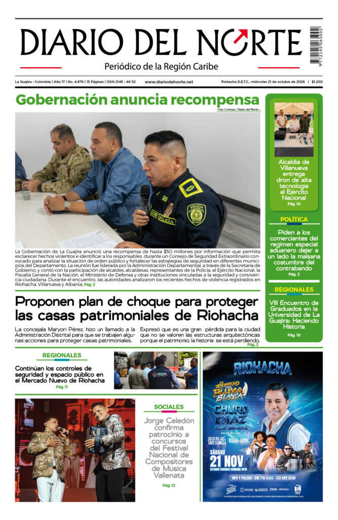 Esta es nuestra edición de hoy miércoles 21 de octubre de 2026