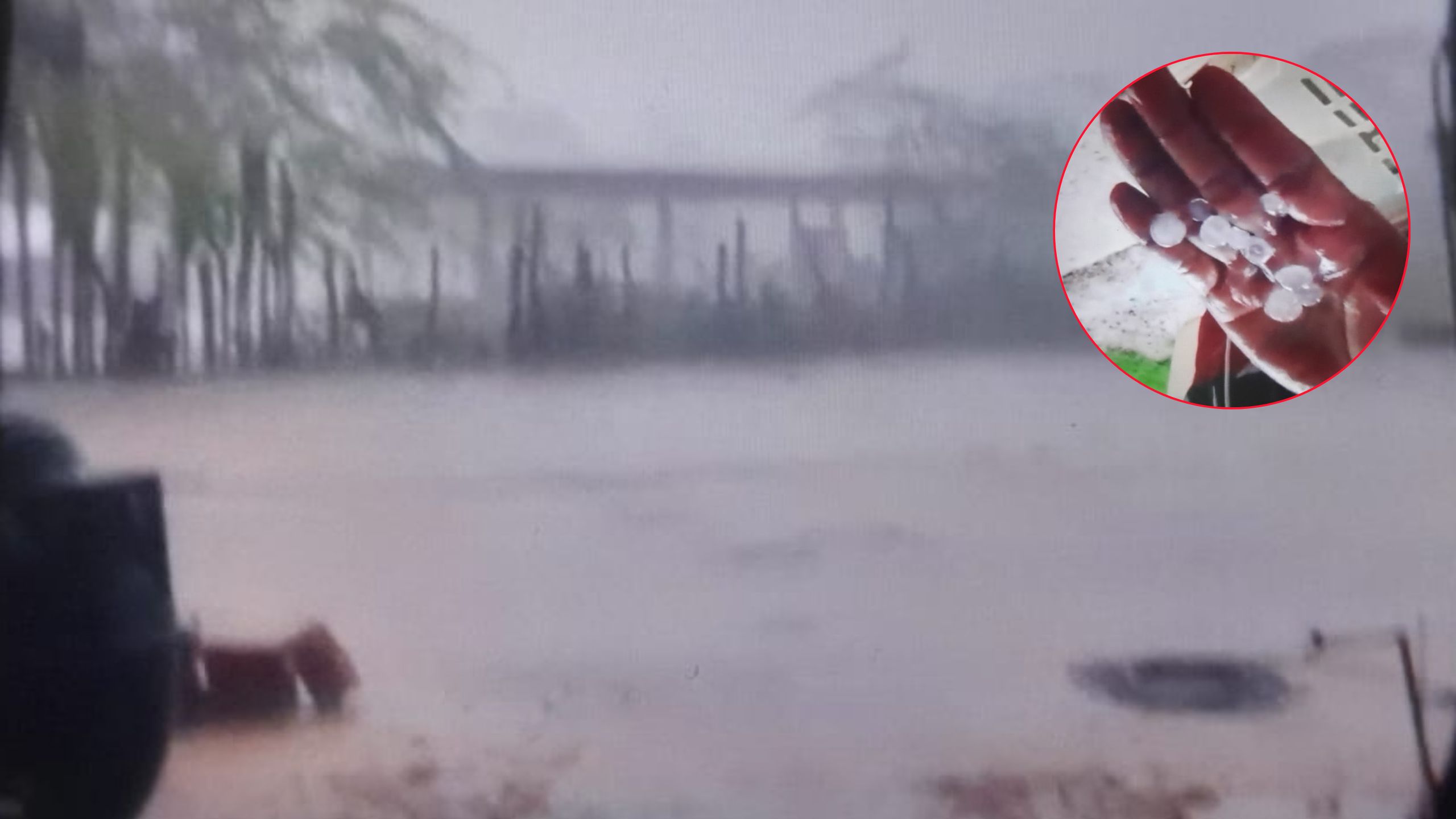 Reportan aguacero con granizo en zona rural de Albania, dato aún sin confirmar