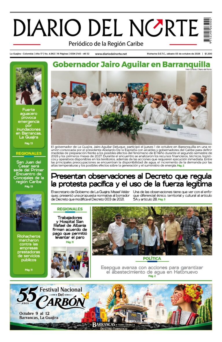 Portada de la edición impresa de hoy