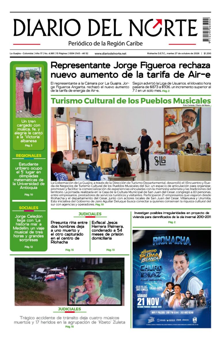 Portada de la edición impresa de hoy